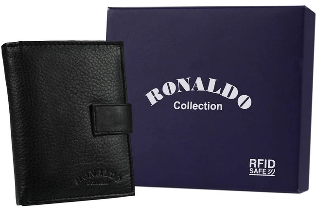 Portfel skórzany Ronaldo 0104L-P-D czarny
