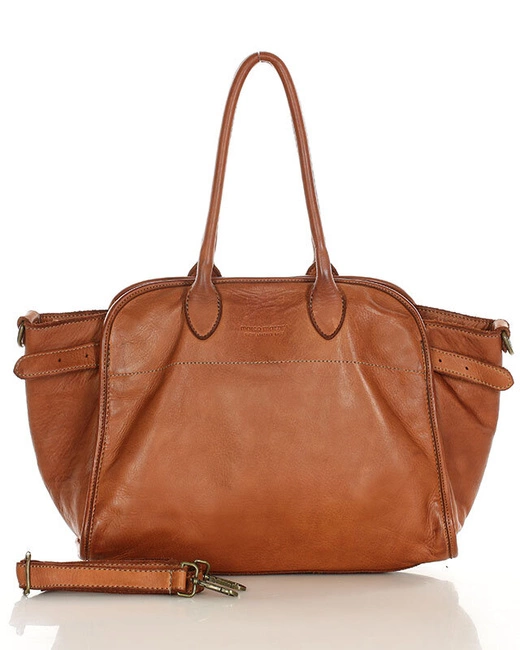 Shopperka skórzana MARCO MAZZINI camel v251b 