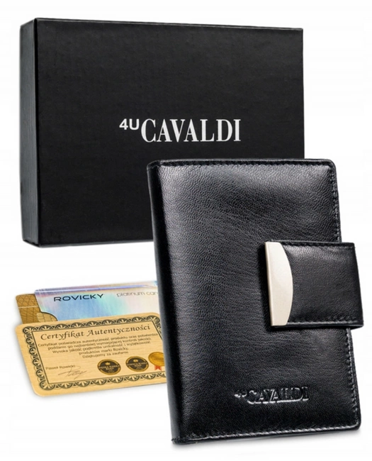 Portfel skórzany 4U Cavaldi RD-04-GCL czarny